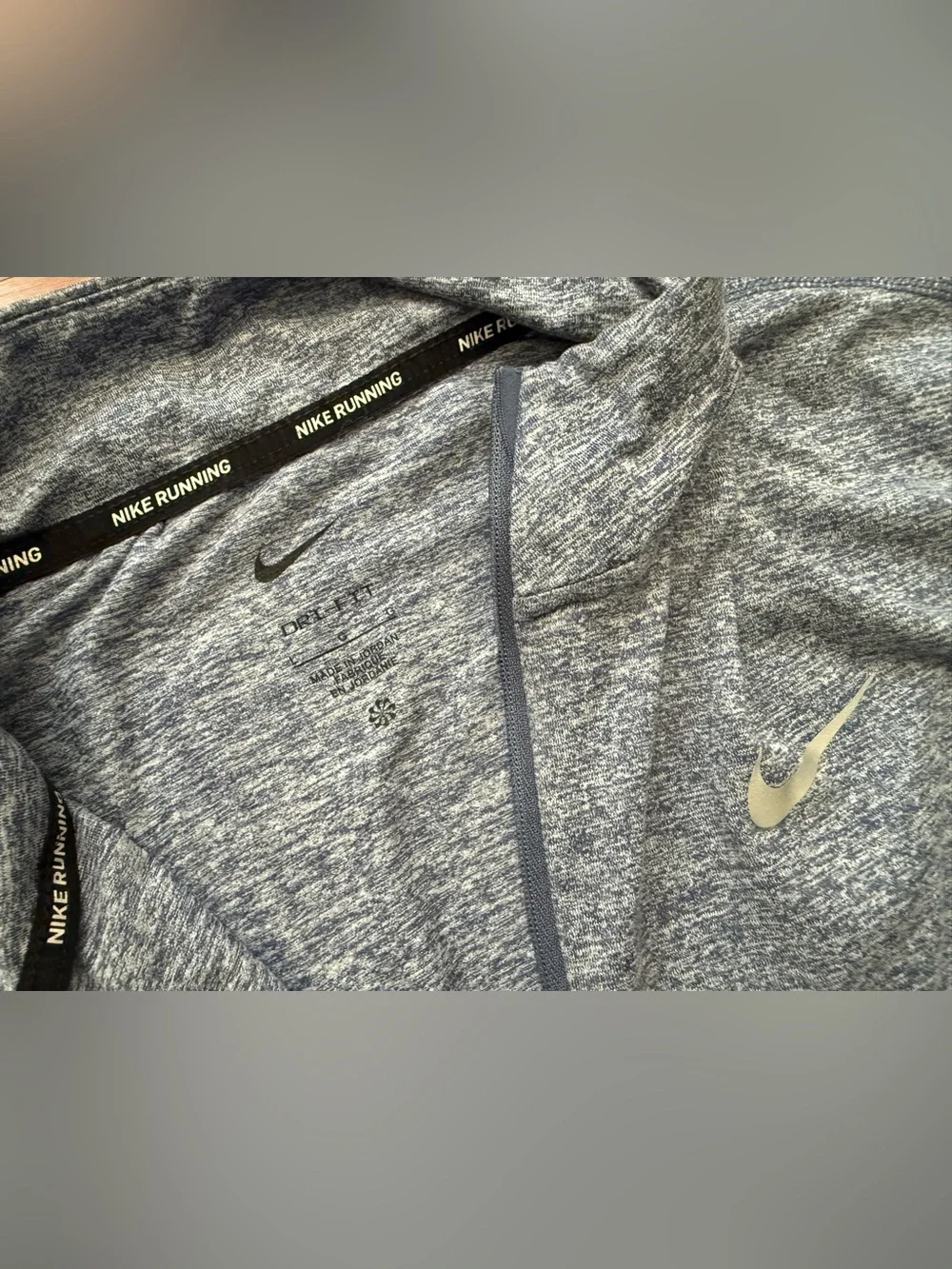 Nike Running Women’s Heather Blue Quarter-Zip Long Sleeve Top - Size Large - EUC